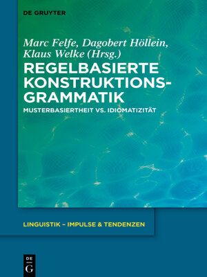 cover image of Regelbasierte Konstruktionsgrammatik